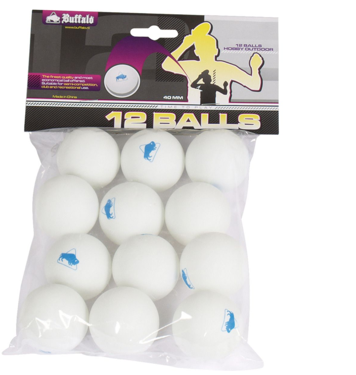 Buffalo Pingponglabda 12db Hobby Outdoor Fehér