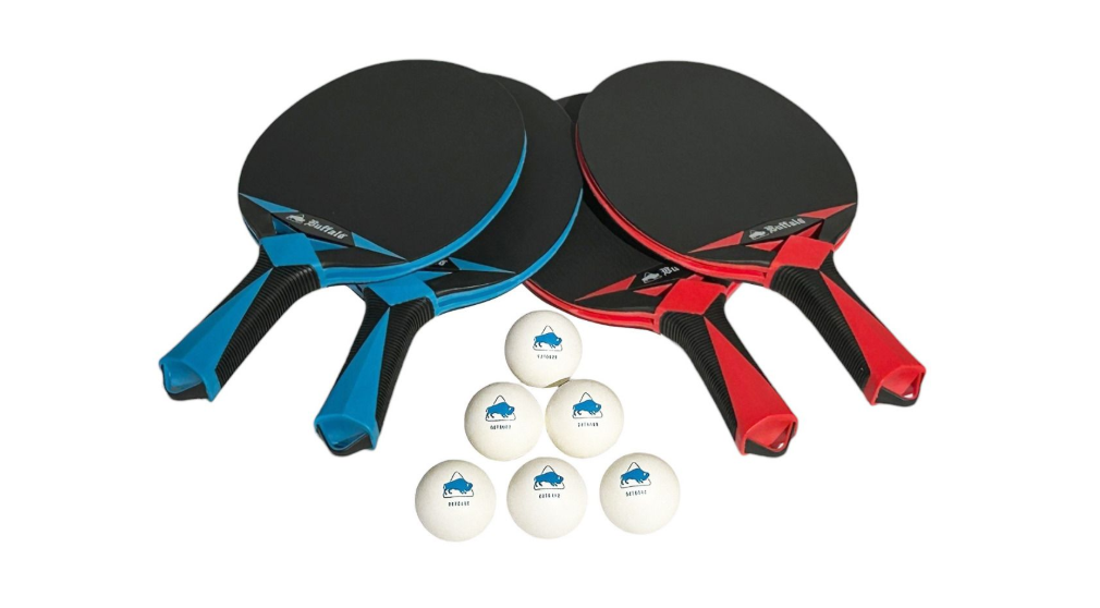 Buffalo Family kültéri pingpongütő szett, 6 labdával