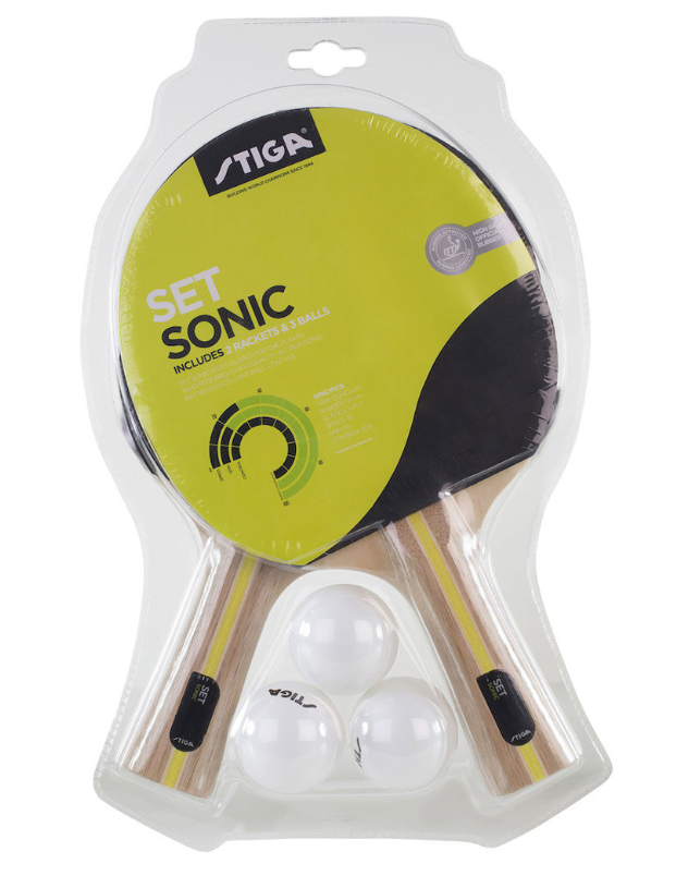 Stiga Pingpongütő szett SONIC 2 ütő 3 labda