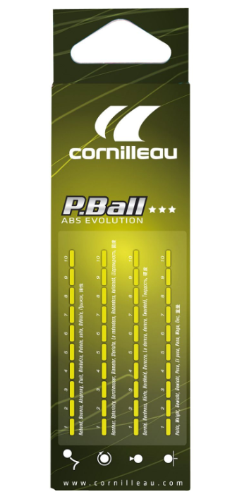 Cornilleau P-Ball *** Fehér Pingponglabda 3 db